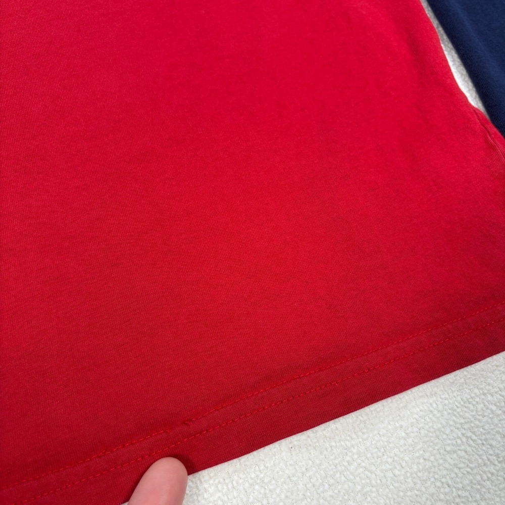 Polo Ralph Lauren Hoodie Men's XL Red Navy Colorblock 100% Cotton Drawstring - Picture 14 of 16